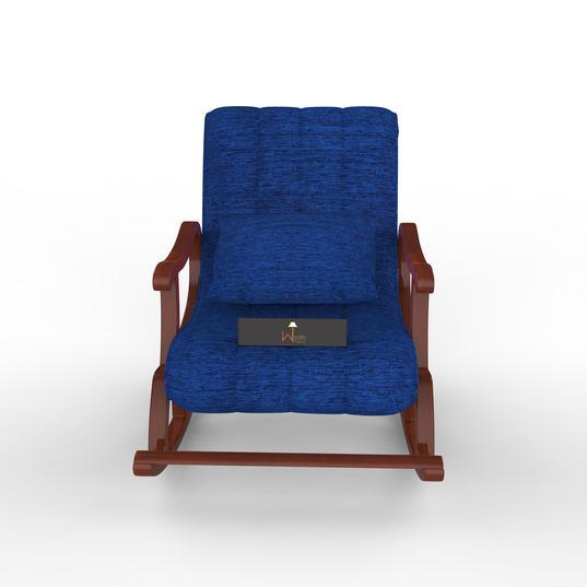 Recliner Rocking Chair In Premium (Blue) - Wooden Twist UAE