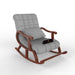Recliner Rocking Chair In Premium (Grey) - Wooden Twist UAE