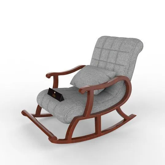 Recliner Rocking Chair In Premium (Grey) - Wooden Twist UAE