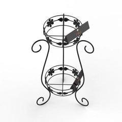 Metal Flower Pot Stand‎ (Black) - Wooden Twist UAE