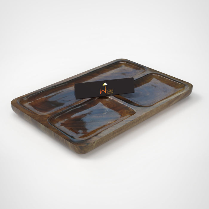 Finest Wooden Sectional Serving Tray