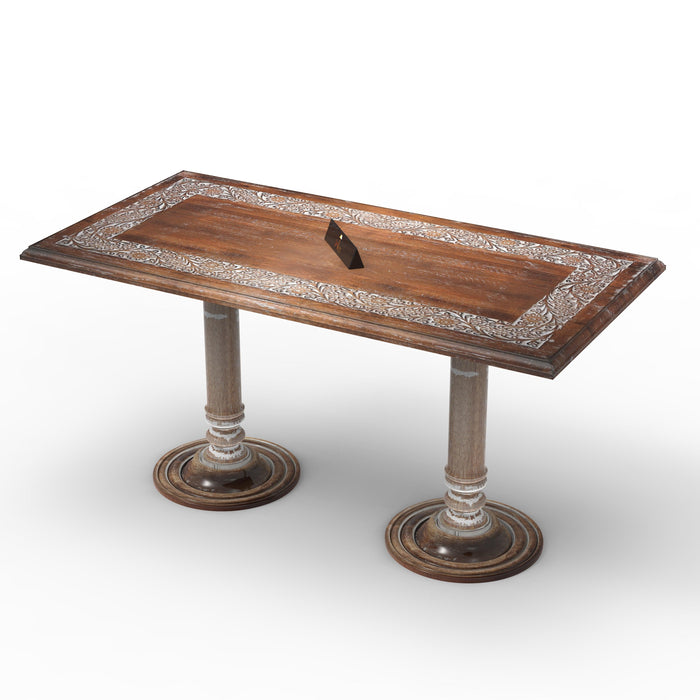 Wooden Twist Sculpte Hand Carved Solid Wood Coffee Table
