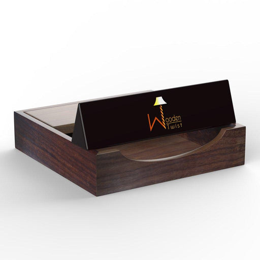 Wooden Twist Rigid Square Shape Sheesham Wood Napkin Holder - Wooden Twist UAE