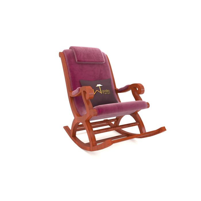 كرسي هزاز Mecedora Premium من خشب الساج (كستنائي ، بلمسة نهائية من العسل)