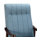 Risco Rocking Chair With Button Tufted Back (Blue) - Wooden Twist UAE