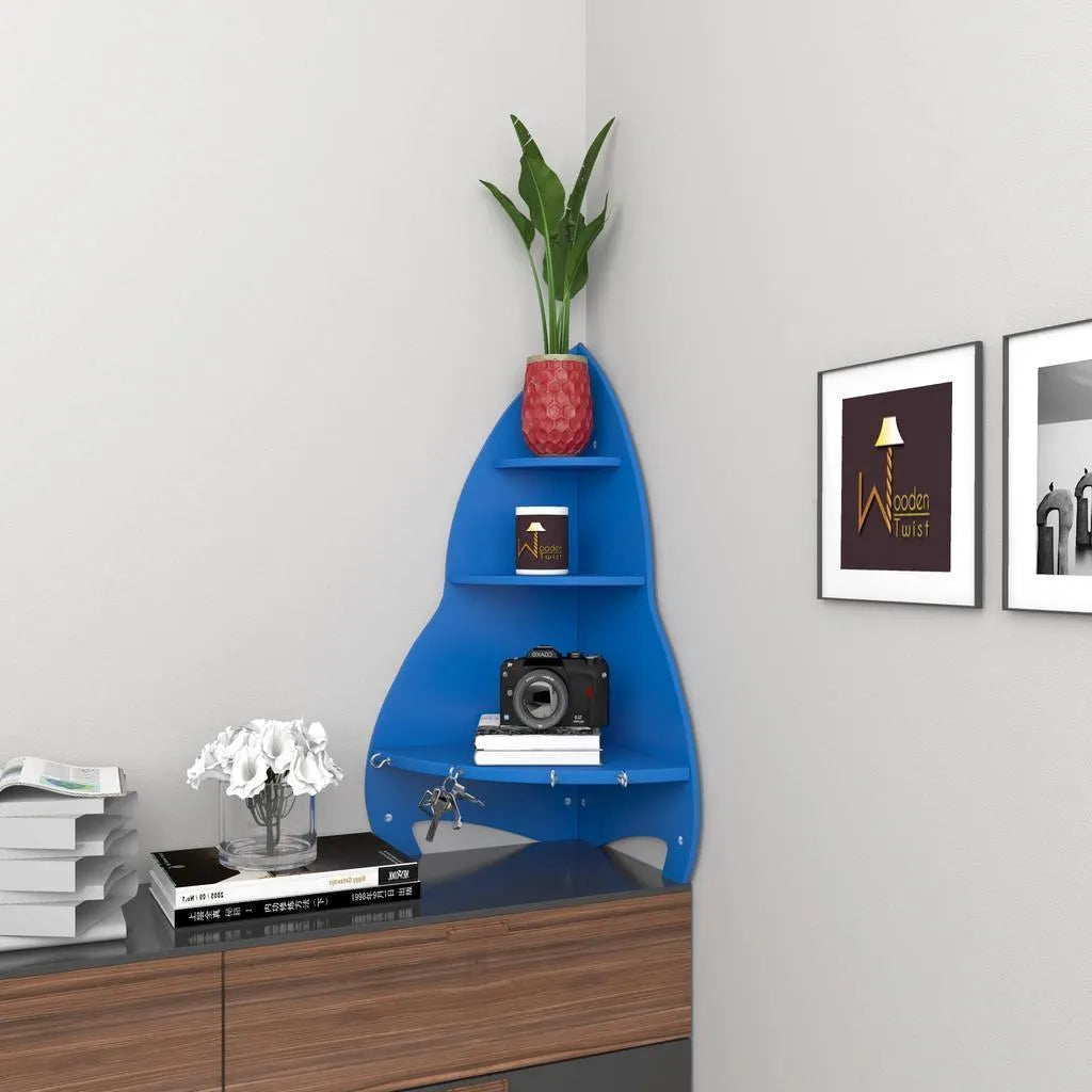 Unicus Rocket Shaped Large Corner Wall Shelf - Wooden Twist UAE