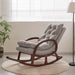 Wooden Rocking Chair Colonial and Traditional Super Comfortable Cushion (Walnut Finish) - Wooden Twist UAE
