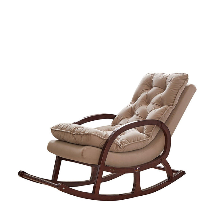 Wooden Recliner Chair Colonial and Traditional Super Comfortable Cushion (Walnut Finish) - Wooden Twist UAE