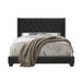 Modern Black Velvet Standard Queen Size Bed - Wooden Twist UAE