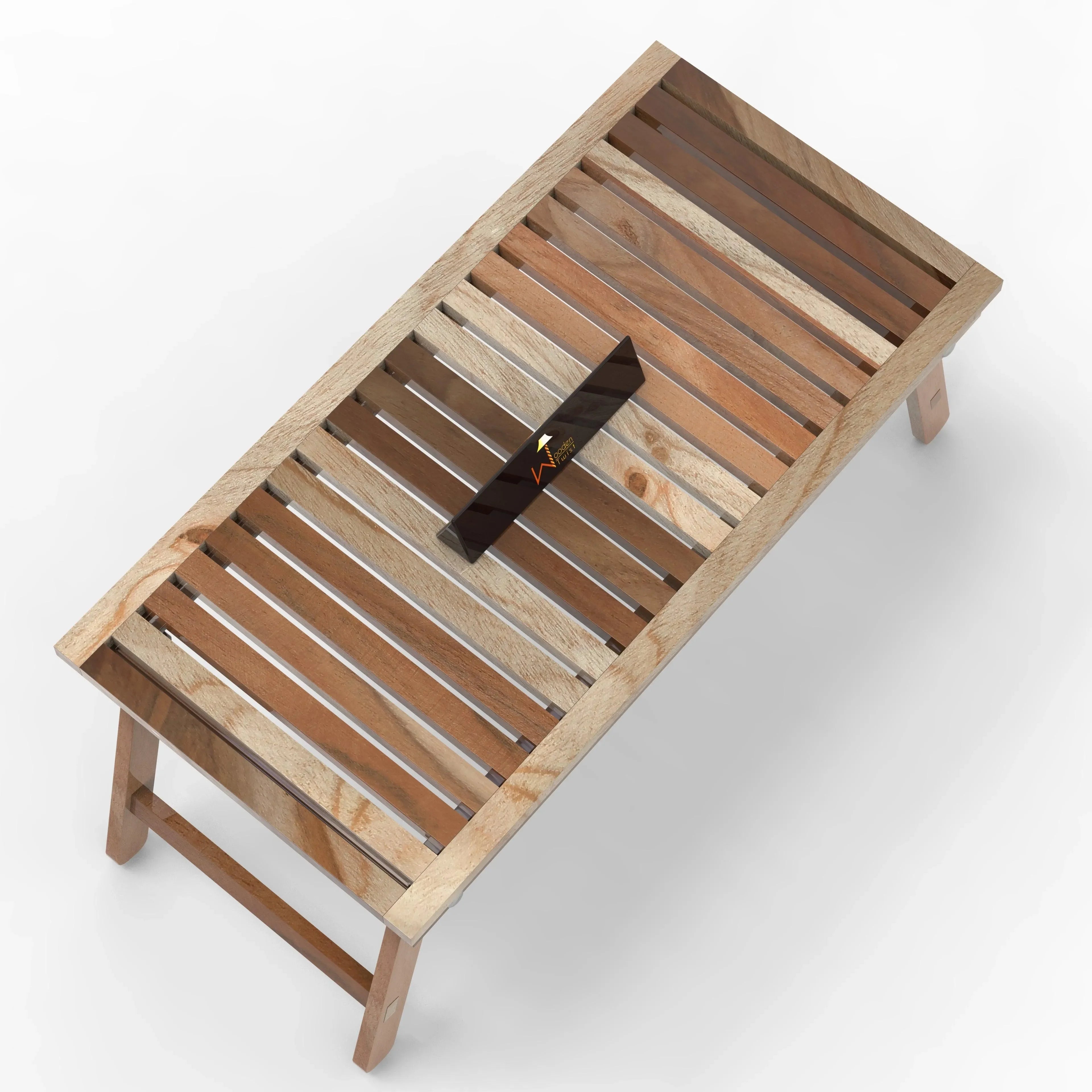 Wooden Twist Phelan Foldable Teak Wood Coffee Table ( Teak Finish ) - Wooden Twist UAE