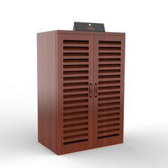 Wooden Shoe Rack Cabinet In Teak Wood - Wooden Twist UAE