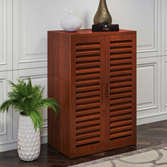 Wooden Shoe Rack Cabinet In Teak Wood - Wooden Twist UAE