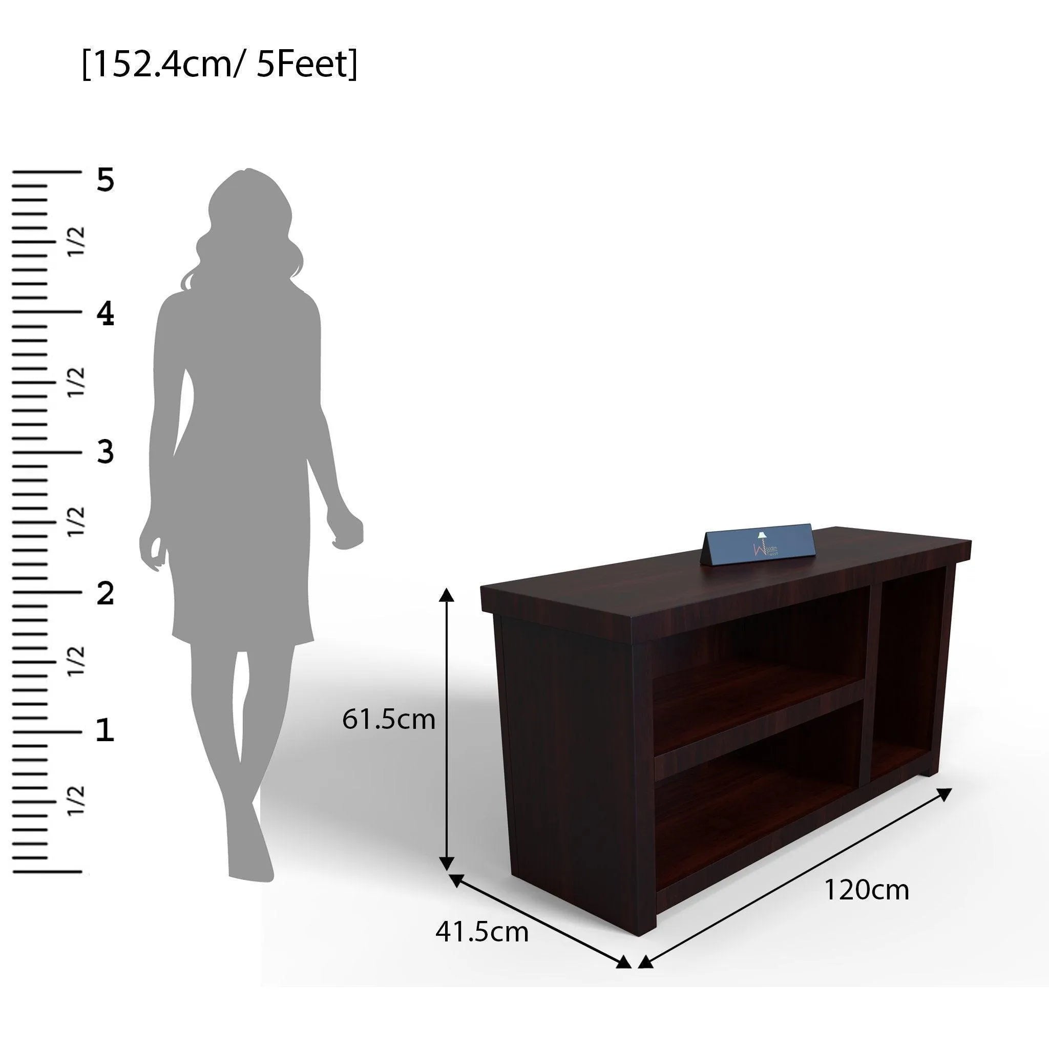 Wooden Shoe Rack (Teak Wood) - Wooden Twist UAE