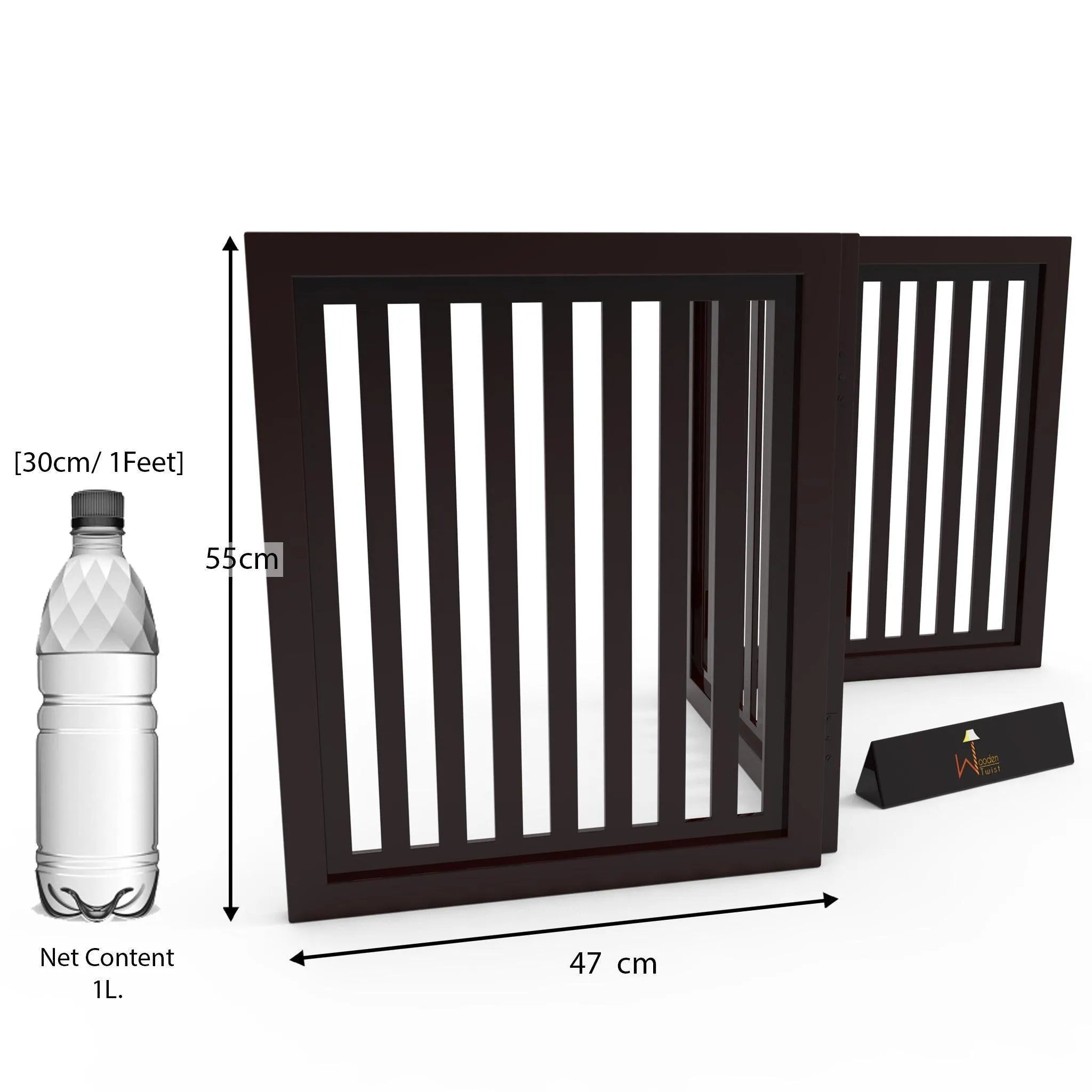 Beautiful Portable Safety Pet Fence Gate Partition For Kids - Wooden Twist UAE