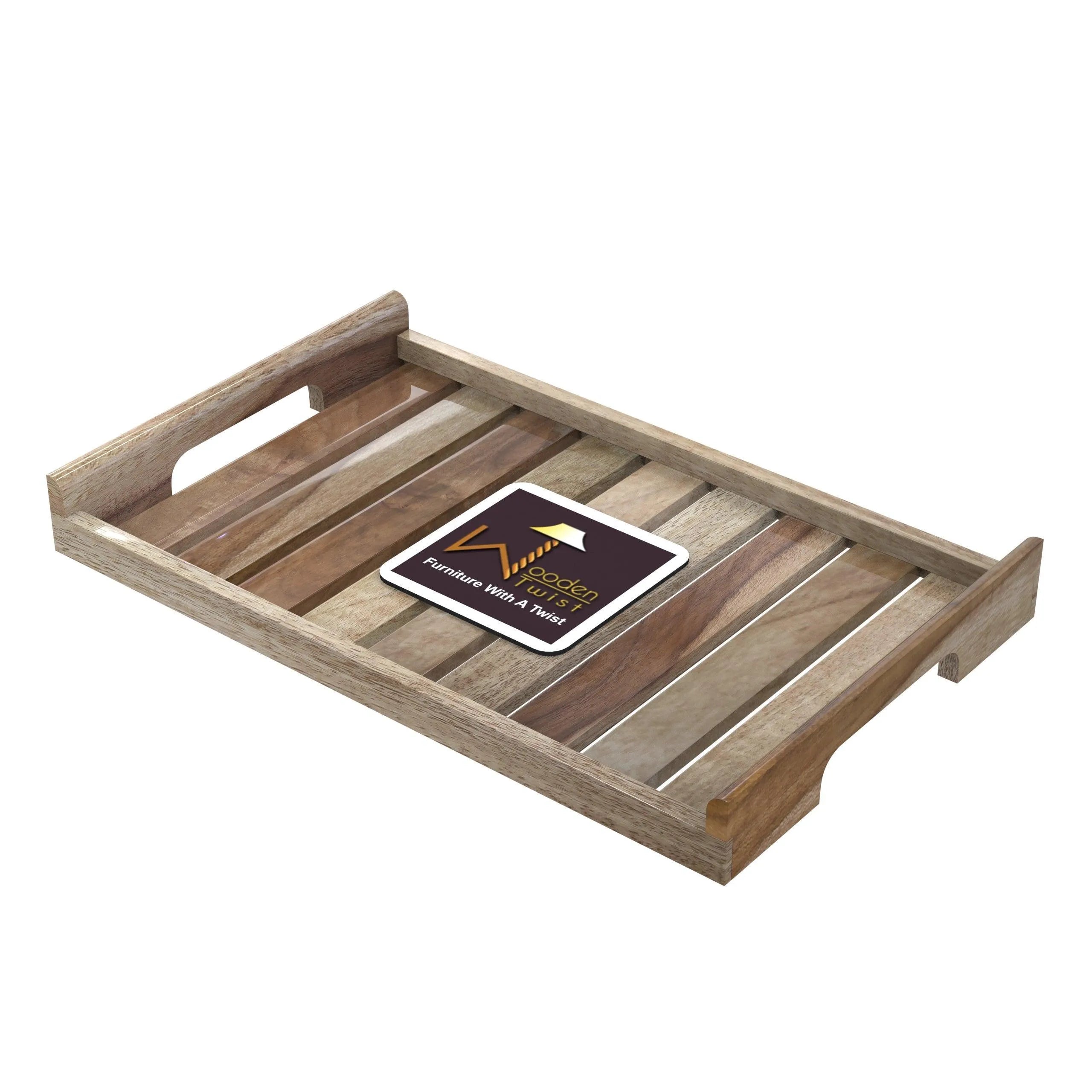 Fine Teak Wood Serving Tray - Wooden Twist UAE