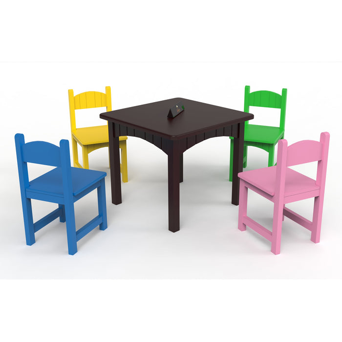 Solid Wood Kids Table & Chair Set (Kids Furniture)