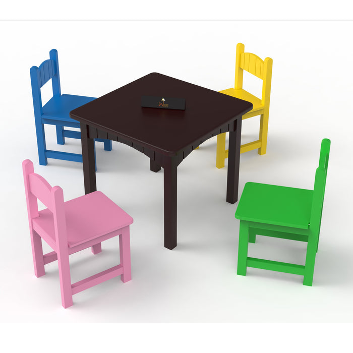 Solid Wood Kids Table & Chair Set (Kids Furniture)