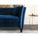 Square Arm Loveseat 2 Seater Sofa (Walnut Legs) - Wooden Twist UAE