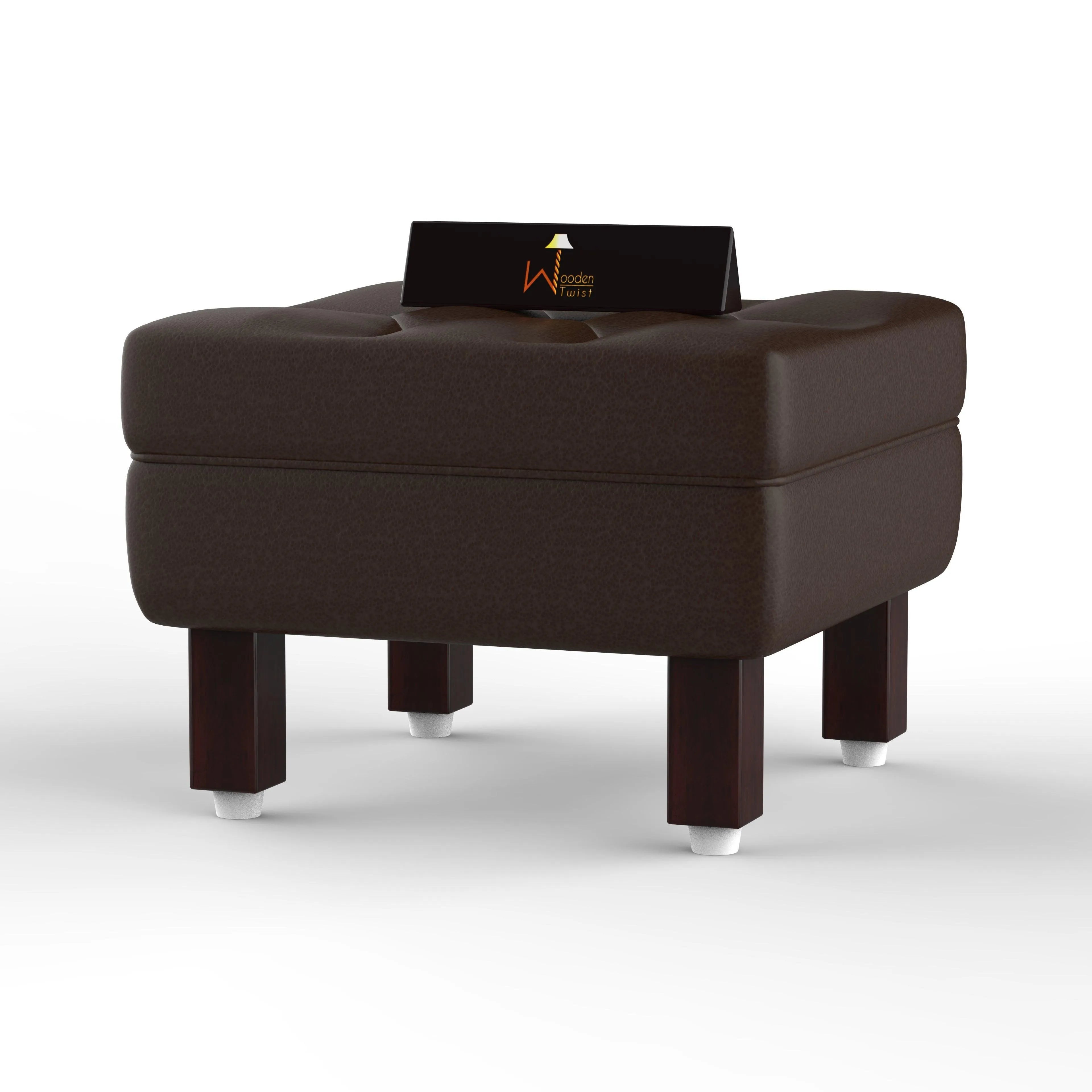 Reposa Wooden Cushioned Footrest Stool - Wooden Twist UAE