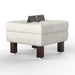 Reposa Wooden Cushioned Footrest Stool - Wooden Twist UAE