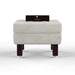Reposa Wooden Cushioned Footrest Stool - Wooden Twist UAE