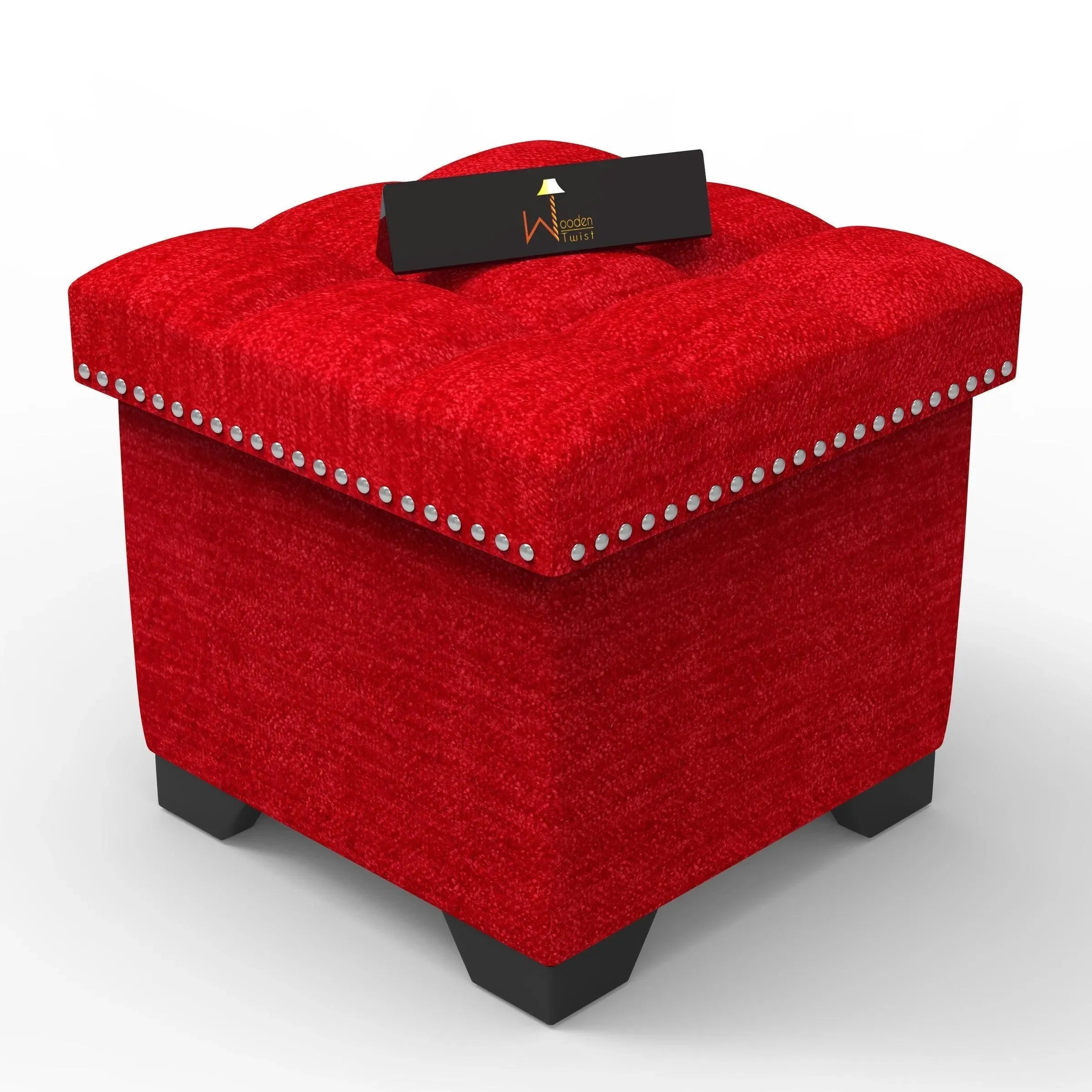 Eccentric Stool Cum End Table with Storage - Wooden Twist UAE
