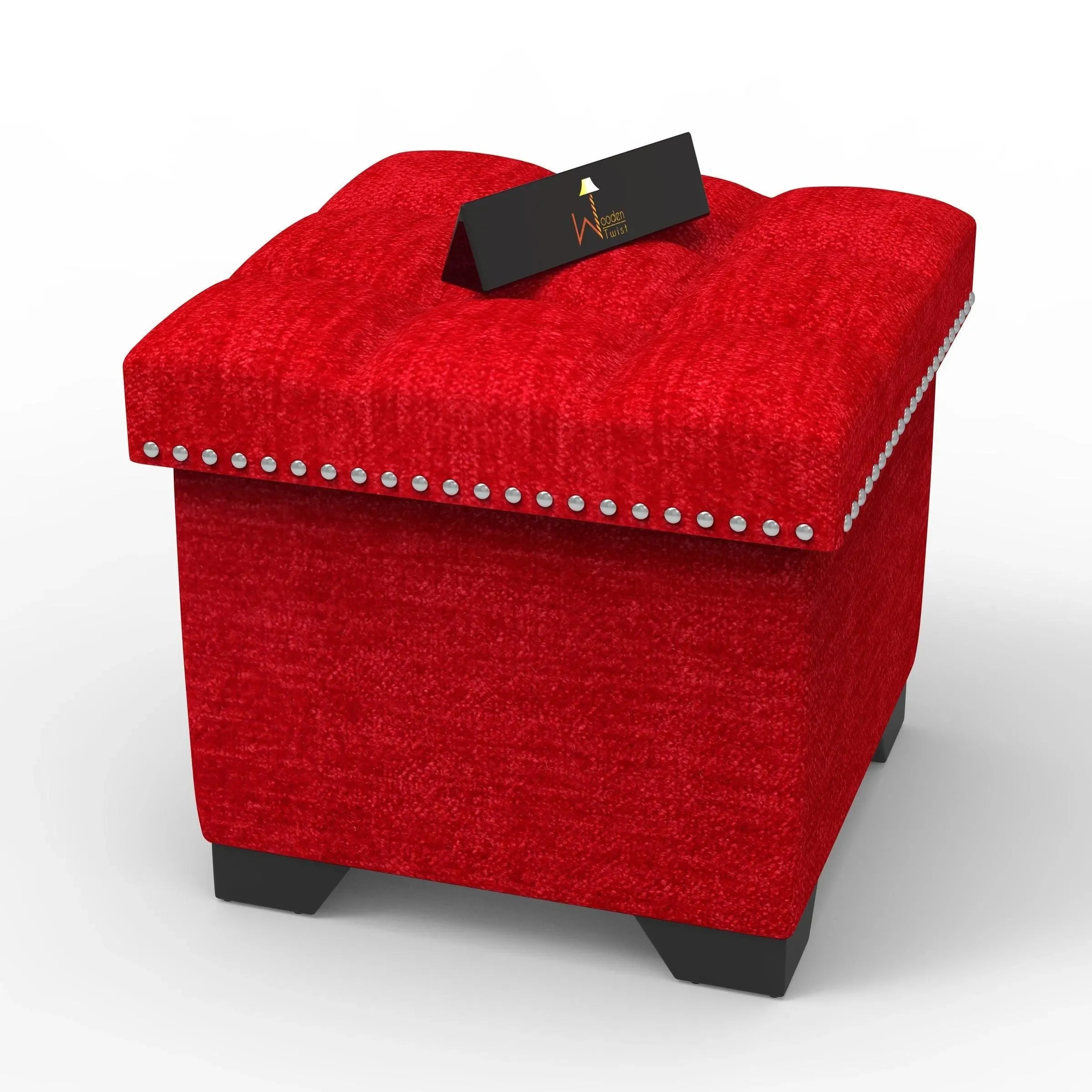 Eccentric Stool Cum End Table with Storage - Wooden Twist UAE