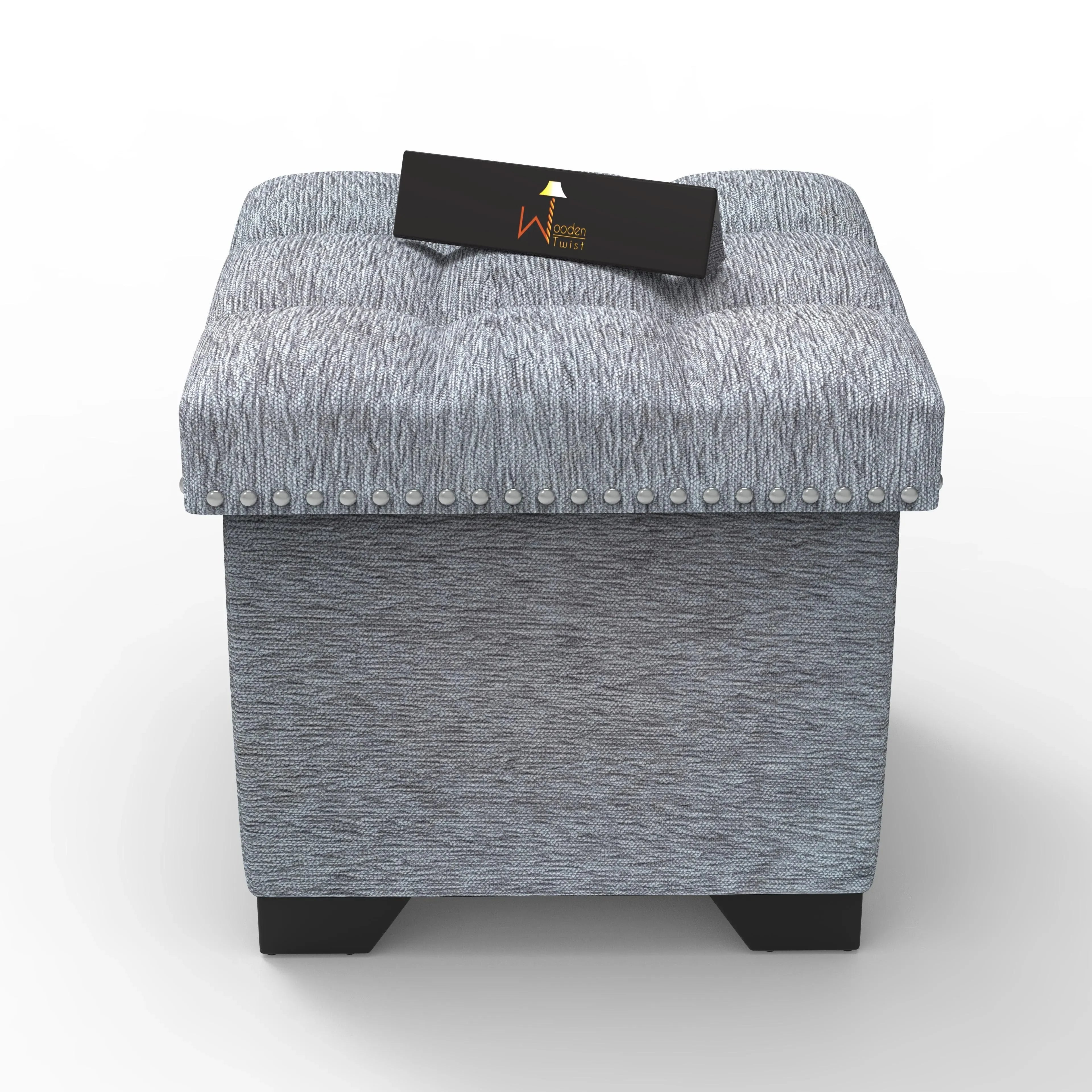 Eccentric Stool Cum End Table with Storage - Wooden Twist UAE