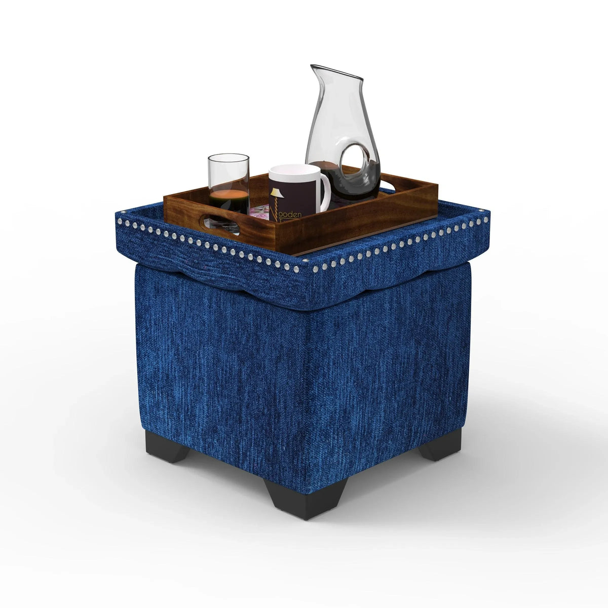 A Stool That Doubles as a Storage Table