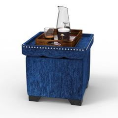 Eccentric Stool Cum End Table with Storage - Wooden Twist UAE