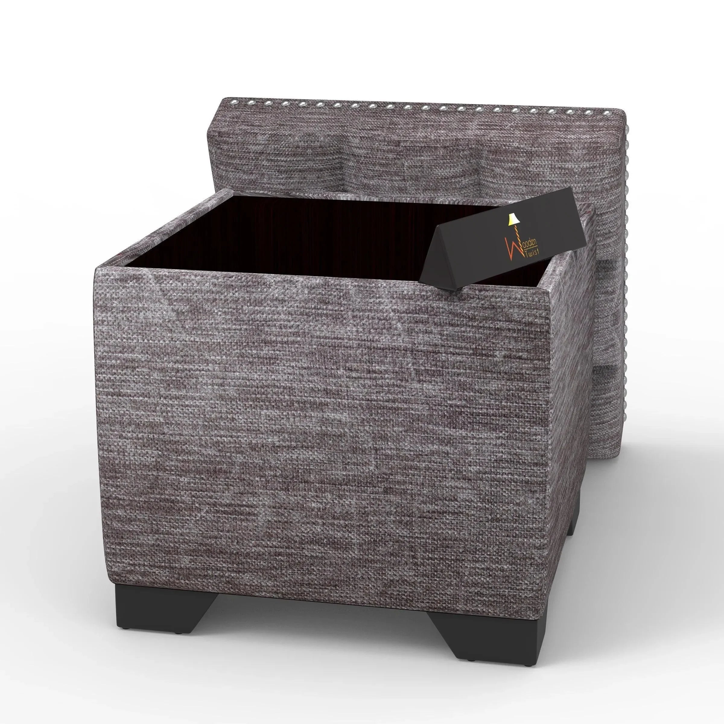 Eccentric Stool Cum End Table with Storage - Wooden Twist UAE