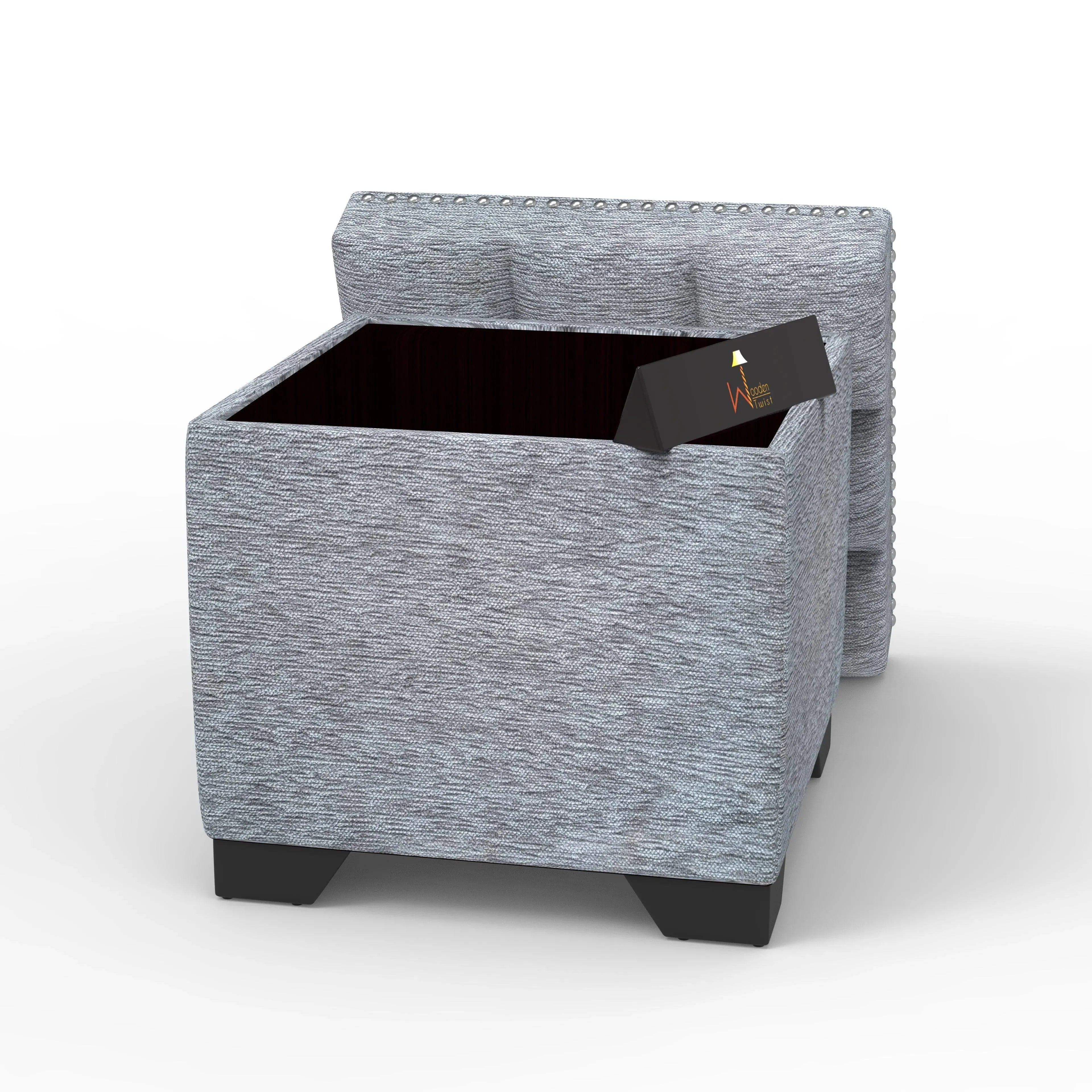 Eccentric Stool Cum End Table with Storage - Wooden Twist UAE
