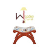 Teak Wood Stool/Foot Rest in Fabric