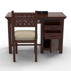 Forte Study Table & Chair Crafted in Premium Teak Wood - Wooden Twist UAE