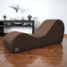 Modern Armless Wooden Chaise Lounge for Lounging, Yoga, and Stretching ( Brown ) - Wooden Twist UAE