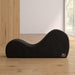 Wooden Armless Modern Chaise Lounge (Black Polyester) - Wooden Twist UAE
