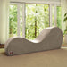 Modern Armless Wooden Chaise Lounge for Lounging, Yoga, and Stretching ( Beige ) - Wooden Twist UAE