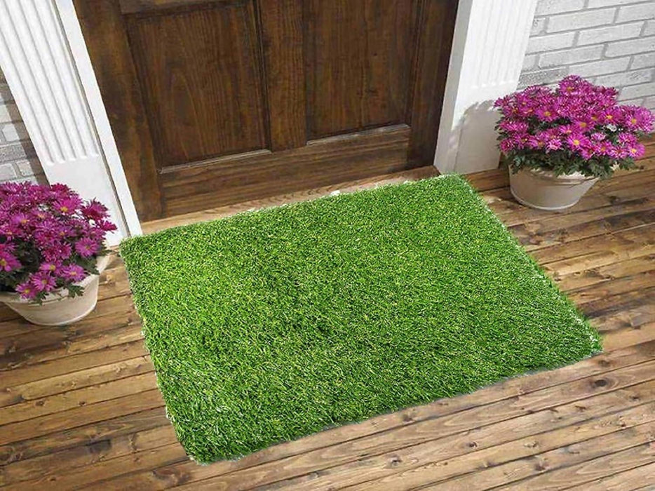 Anti Skid Natural Green Grass - Doormat - Wooden Twist UAE