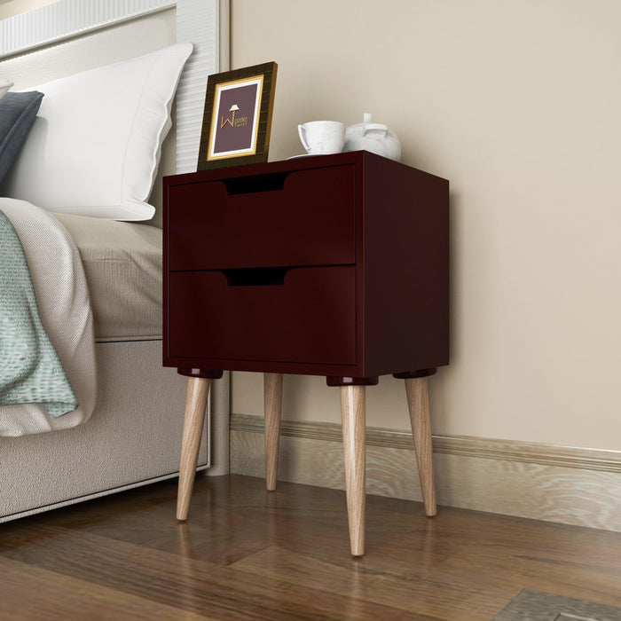 Amazing Bedside Table with Two Drawers (Brown)