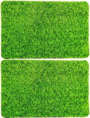 Anti Skid Natural Green Grass Doormat (Set of 2) - Wooden Twist UAE