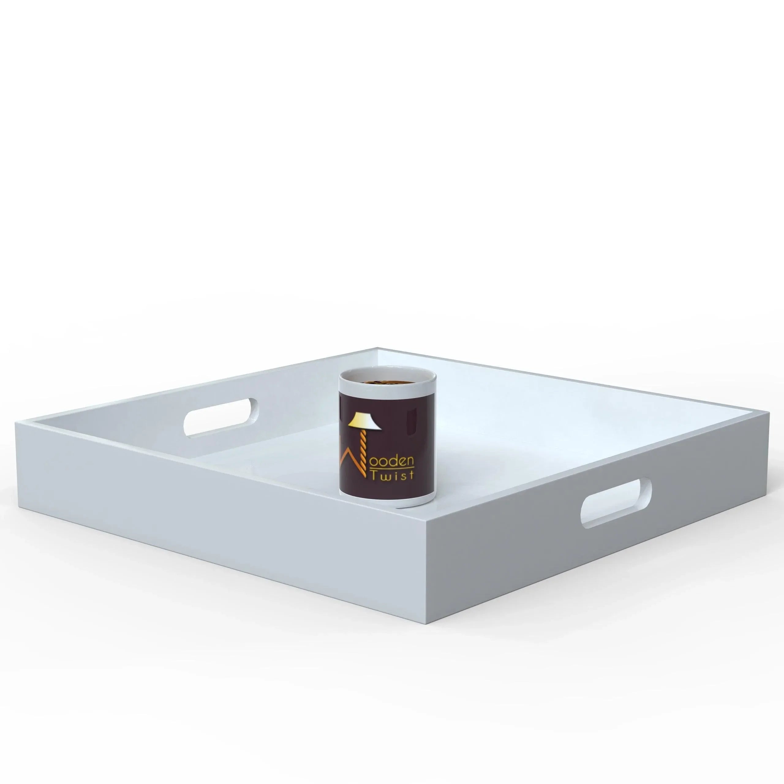 Wooden Beautiful Natural Design Tea Serving Tray - Wooden Twist UAE