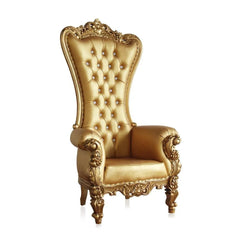 New Style High Back Banquet Party Restaurant Luxury Royal Dining Golden Throne Wedding Chair - Wooden Twist UAE