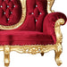 Love Seat Wedding Golden High Back Throne Chair (2 Seater) - Wooden Twist UAE