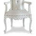 Luxurious High Back Throne Chair (Silver) - Wooden Twist UAE