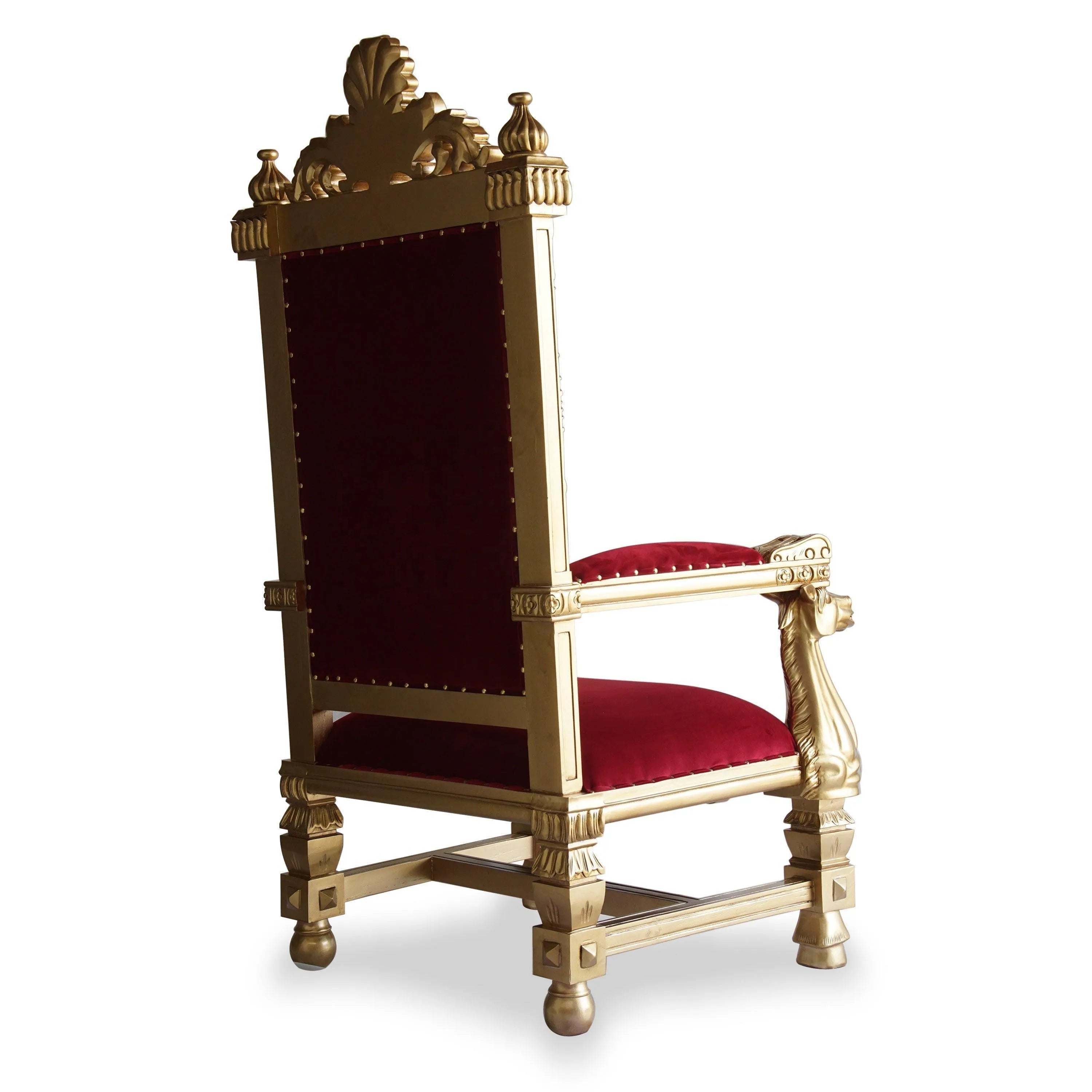 Royal Luxury Style king and Queen Wedding Rental Throne Chairs for Bride and Groom - Wooden Twist UAE