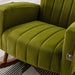 Wooden Velvet Accent Rocking Chair (Green) - Wooden Twist UAE