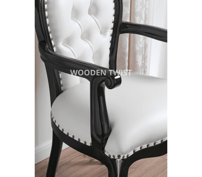 black wooden chair