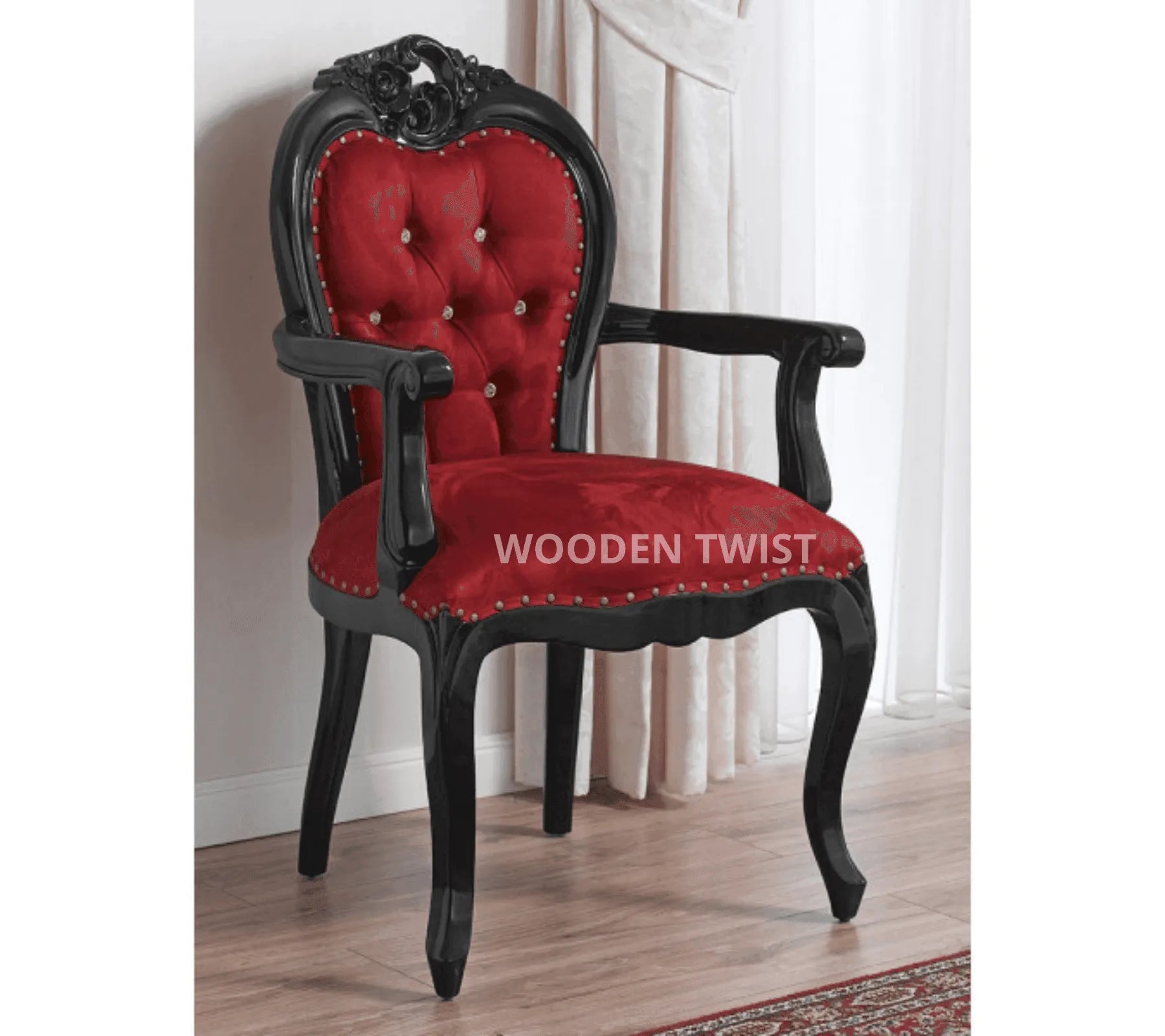 wooden arm chair