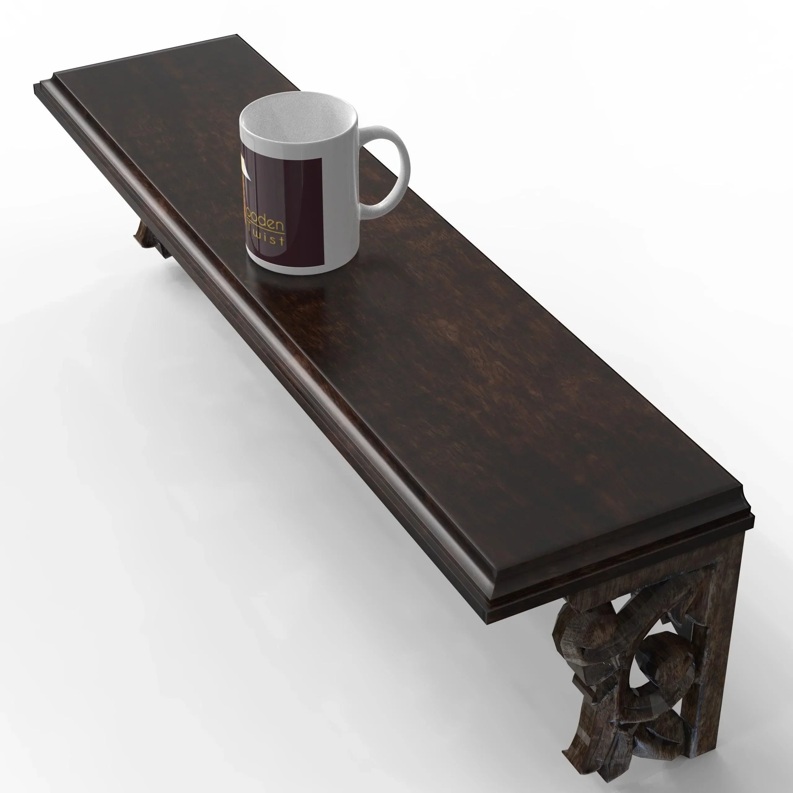 Wooden Twist Fancy Floating Wall Bracket Book Rack - Wooden Twist UAE