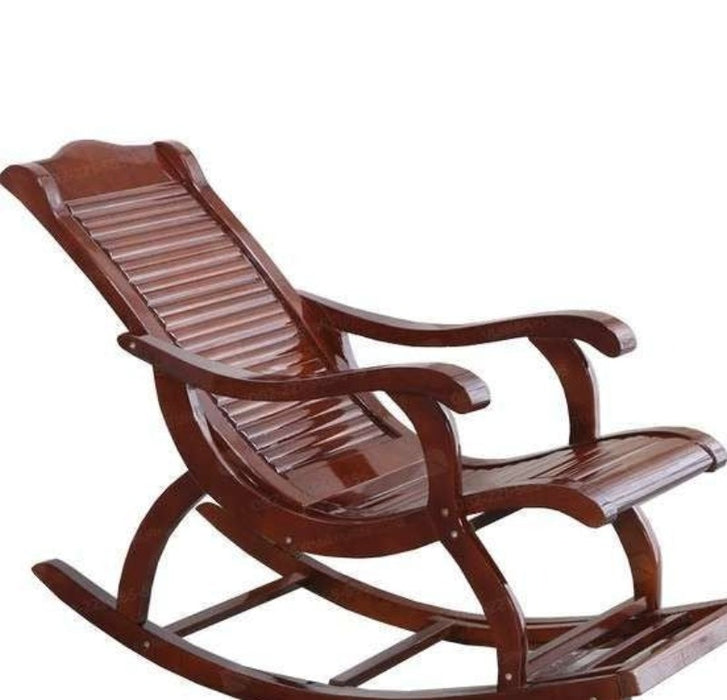 Wooden Handmade Modern Rocking Chair for Backrest Comfort (Sheesham Wood)